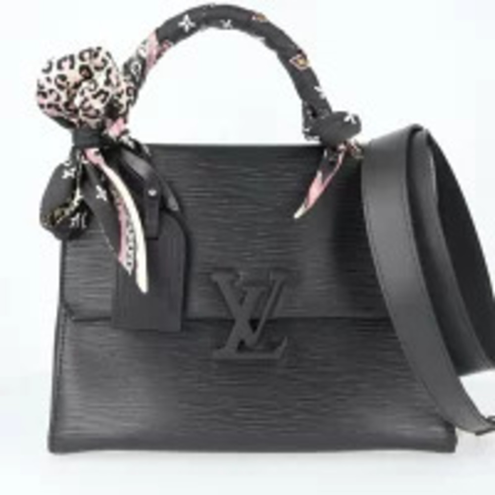 Louis Vuitton Epi Grenelle Scarf Shoulder Bag Noir Black Orange h